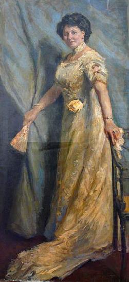 Max Slevogt Dame in gelbem Kleid mit gelber Rose china oil painting image